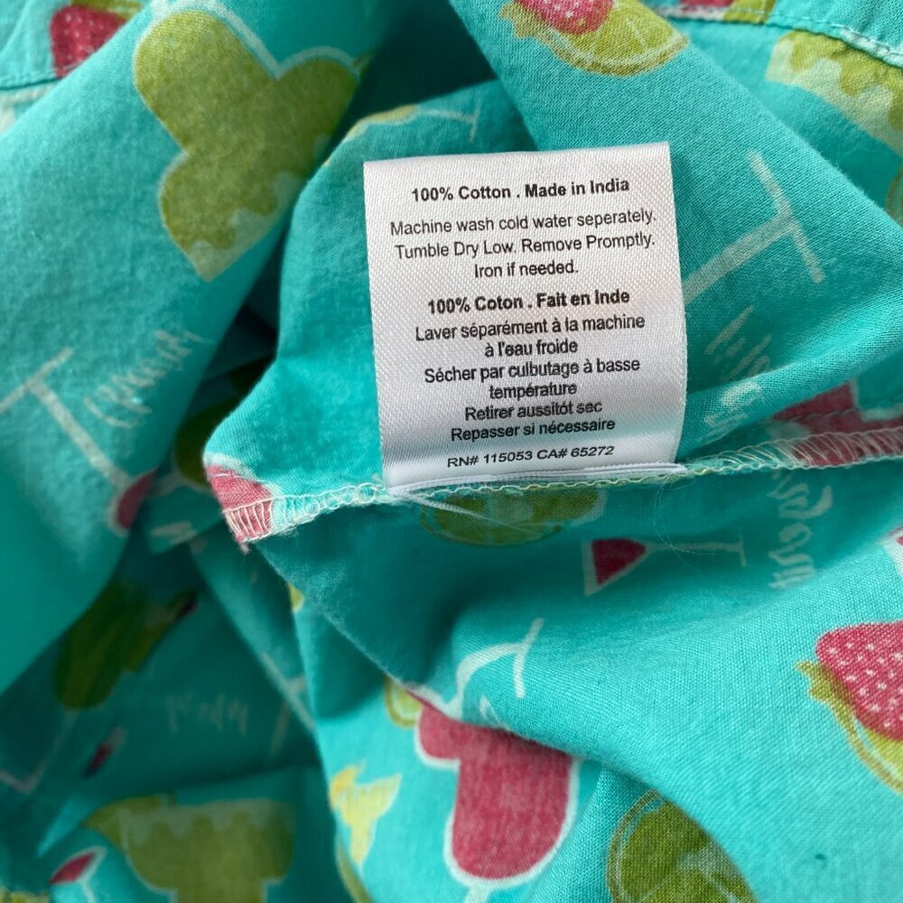 Mahogany Margarita pajama set Medium blue red cotton - Picture 10 of 16